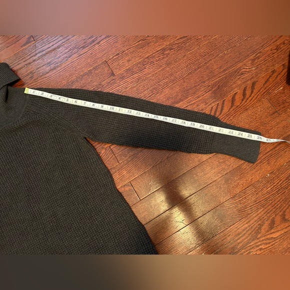 BNWOT Wilfred Free Aritzia Grey Waffle texture Wool turtleneck Sweater Dress XS - Picture 6 of 8